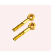 Brass Non-Shoulder Eye Bolts Machine Thread, High Strength Eye Bolts for Rigging Suspension and Lifting Applications in Industrial Construction
